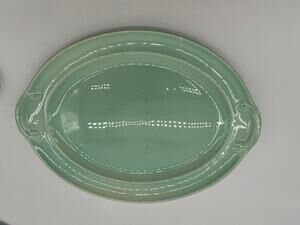 VTG Taylor Smith & Taylor TS&T Luray Pastels Surf Green Oval Serving Platter 13"